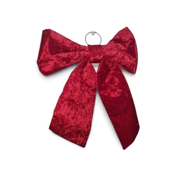 Kokarda Bożonarodzeniowa Czerwona Welurowa 43X53CM OR-BOW-25104-RED