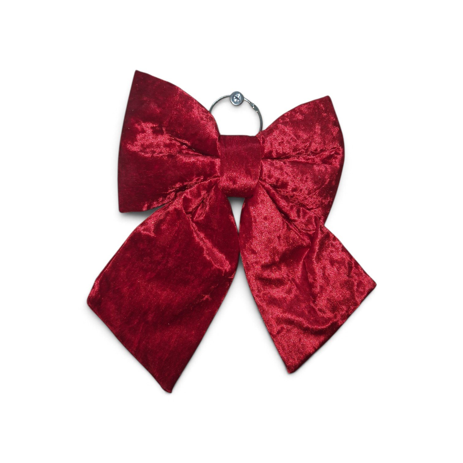 Kokarda Bożonarodzeniowa Czerwona Welurowa 33X36 CM OR-BOW-25105-RED