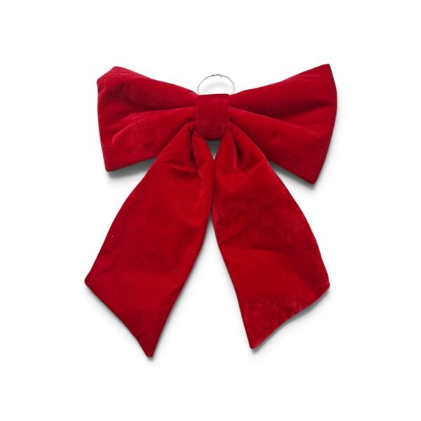 Kokarda Bożonarodzeniowa Czerwona Welurowa 43X53CM OR-BOW-25113-RED