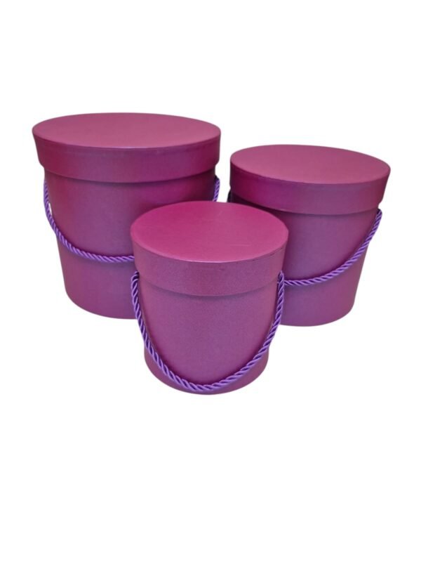 Flowerbox pudełko na kwiaty 3 w 1 W5070/3 Ciemnoróżowe
