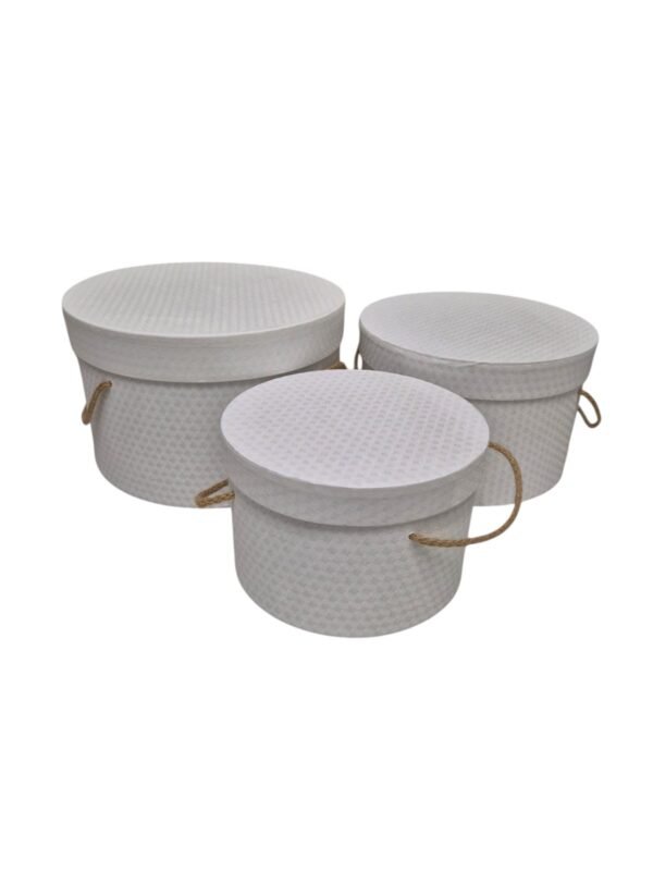 Flowerbox pudełko na kwiaty 3 w 1 W5184/3 Białe
