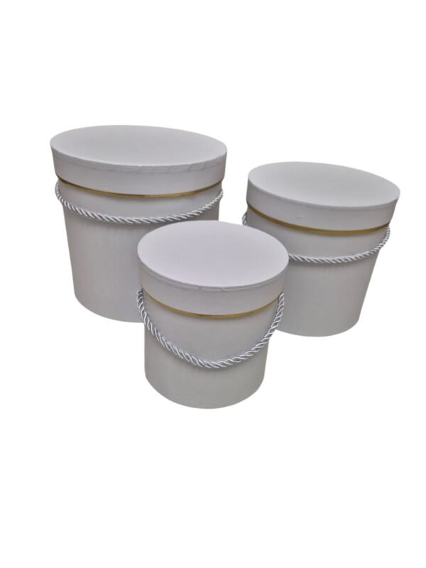Flowerbox pudełko na kwiaty 3 w 1 W9144-G Białe