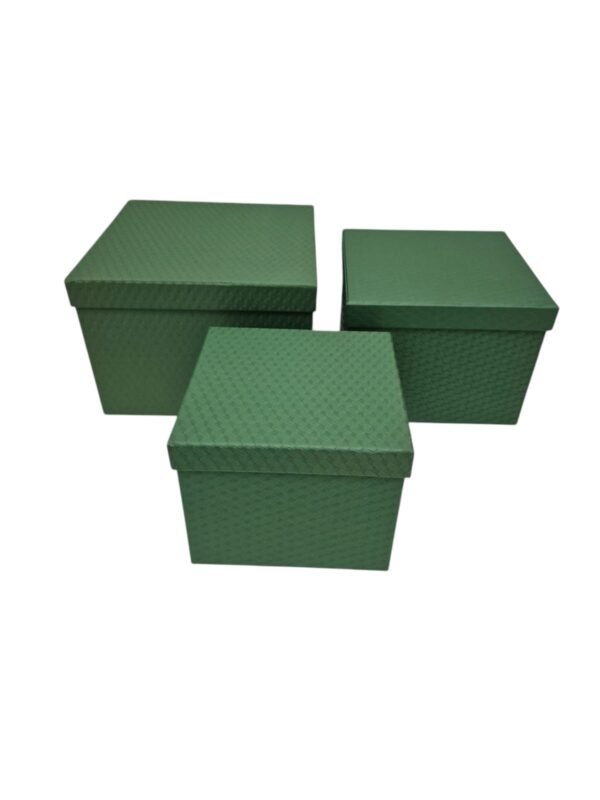 Flowerbox pudełko na kwiaty 3 w 1 W6855-A Ciemnozielone