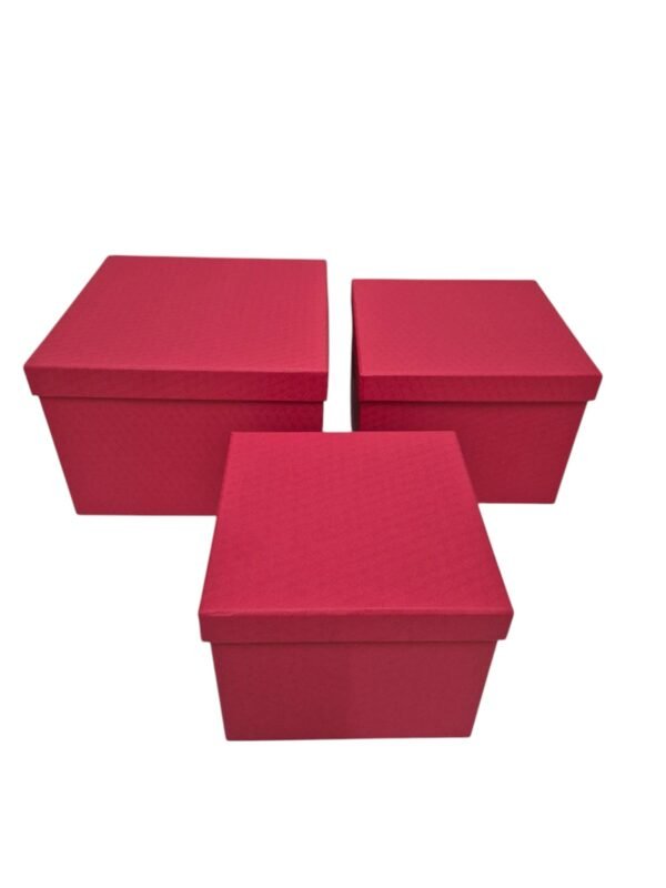 Flowerbox pudełko na kwiaty 3 w 1 W6855-A Czerwone