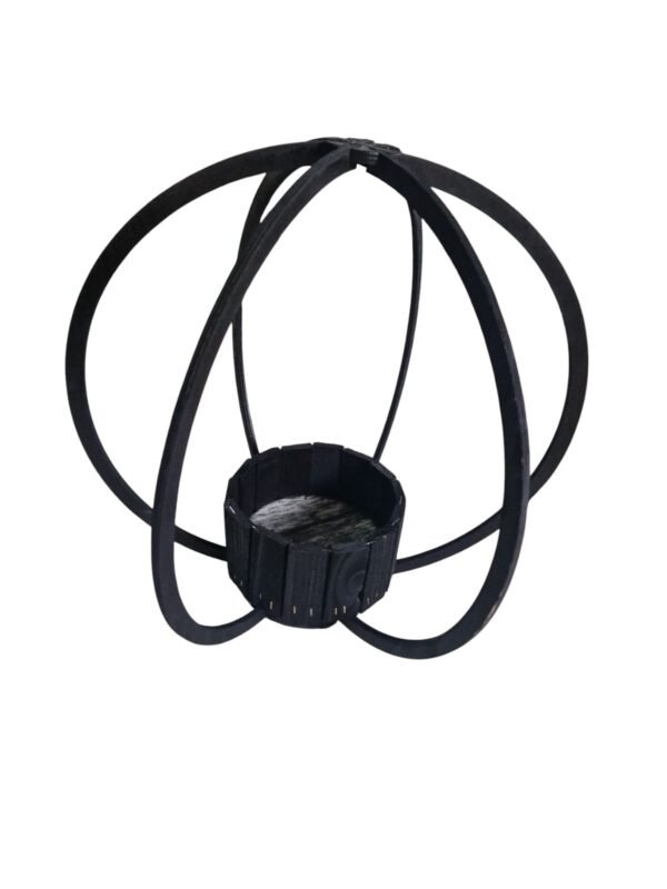 Drewniana podstawa do kompozycji Kula ⌀ 42 cm, wysokość 38 cm Czarna